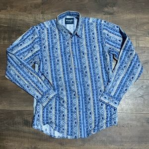 Wrangler Aztec pearl snap shirt